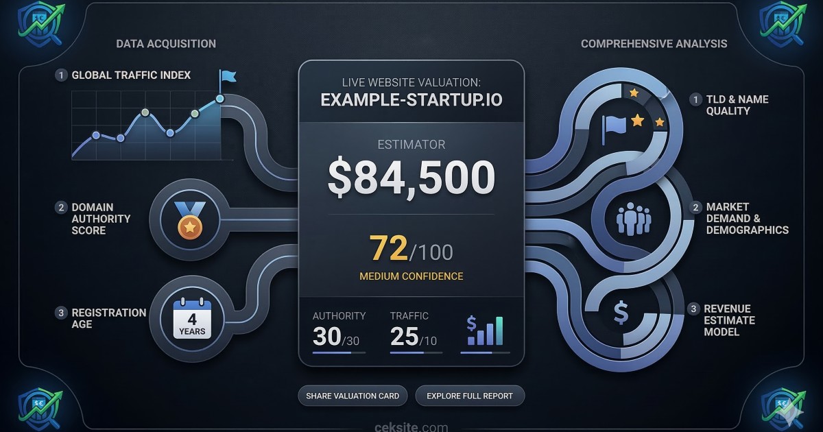 CekSite website value calculator tool